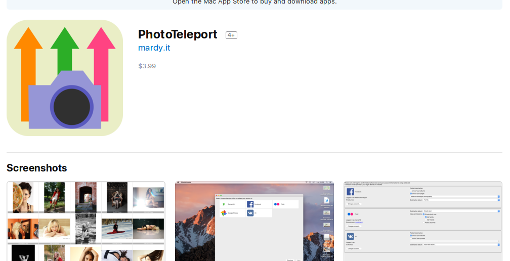 PhotoTeleport in the Apple Store